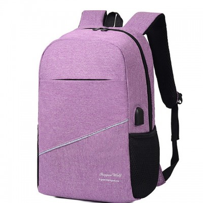 Large Capacity Oxford Zipper Commuter Backpack Daily Black / Pur High-end Customization