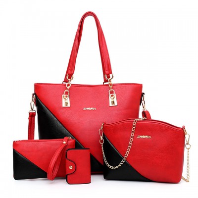 Womens Zipper / Chain PU(Polyurethane) / PU Bag Set Color High-end Customization