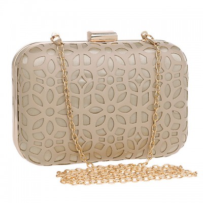 Womens Chain / Pom-pom PU Evening Bag Solid Color Black / High-end Customization