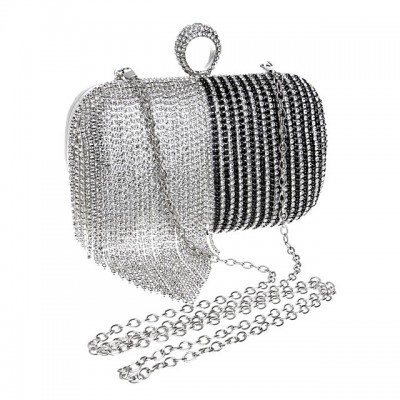 Womens Crystals / Tassel Polyester / Alloy Evening Bag Color High-end Customization