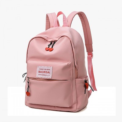 Waterproof Nylon Zipper Commuter Backpack Solid Color Daily Blac High-end Customization