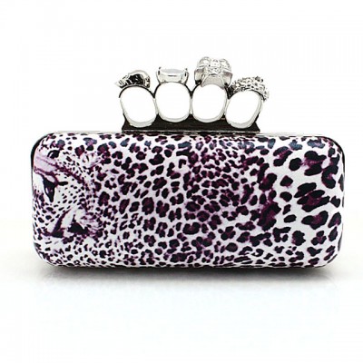 Womens Pattern / Print PU Evening Bag Solid Color Black / High-end Customization