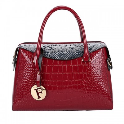 Womens Polyester / PU Top Handle Bag Solid Color Black / B High-end Customization