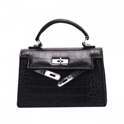 Womens Polyester / PU Top Handle Bag Solid Color Black / B High-end Customization