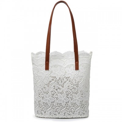 Womens PU Tote Solid Color Black / White / Light Gold High-end Customization