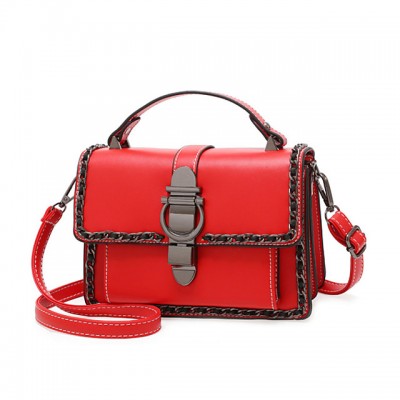 Womens PU Top Handle Bag Solid Color Black / Blushing Pink High-end Customization