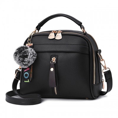 Womens PU(Polyurethane) Top Handle Bag Solid Color Black / High-end Customization