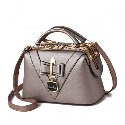 Womens PU Top Handle Bag Solid Color Brown / Champagne / A High-end Customization