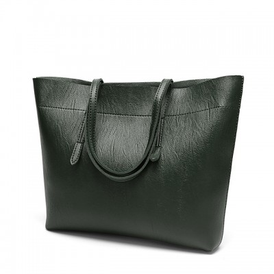 Womens Zipper Polyester / PU Tote Solid Color Black / Brow High-end Customization