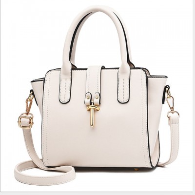 Womens PU Top Handle Bag Solid Color Red / Black / Beige High-end Customization