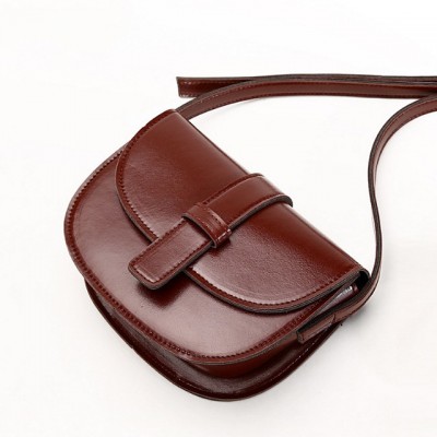 Womens Zipper PU Crossbody Bag Solid Color Black / Brown / High-end Customization