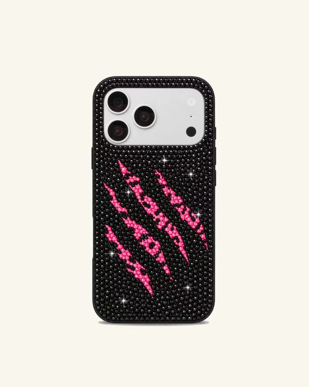 Claw Sparkle Artificial Crystal Phone Case – Black