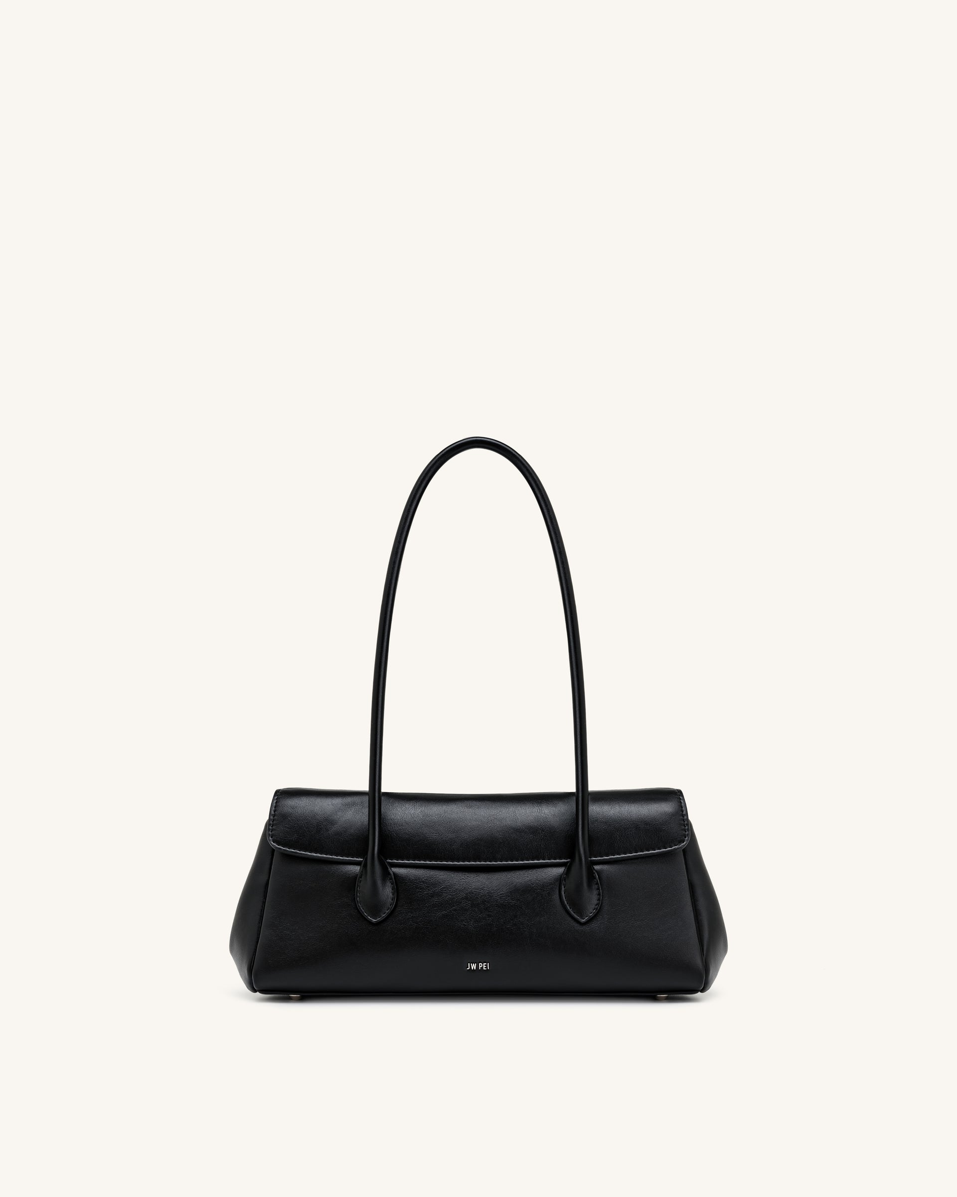 Solenne East-West Shoulder Bag - Black