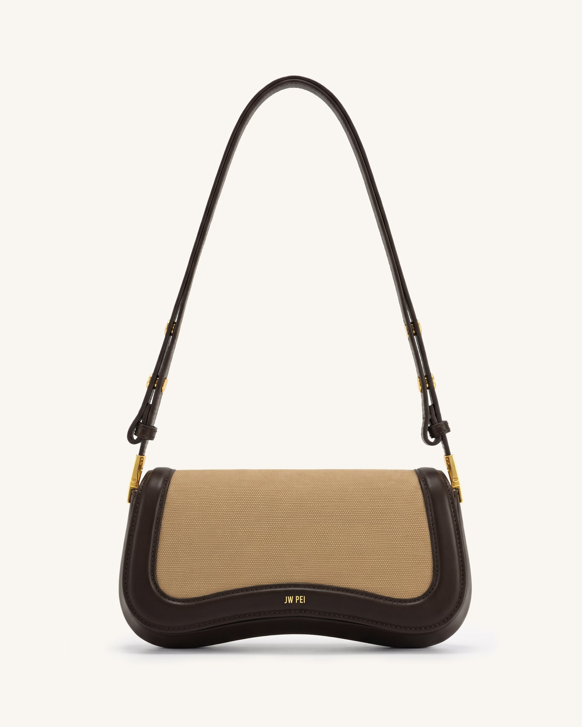 Joy Shoulder Bag - Dark Brown Canvas