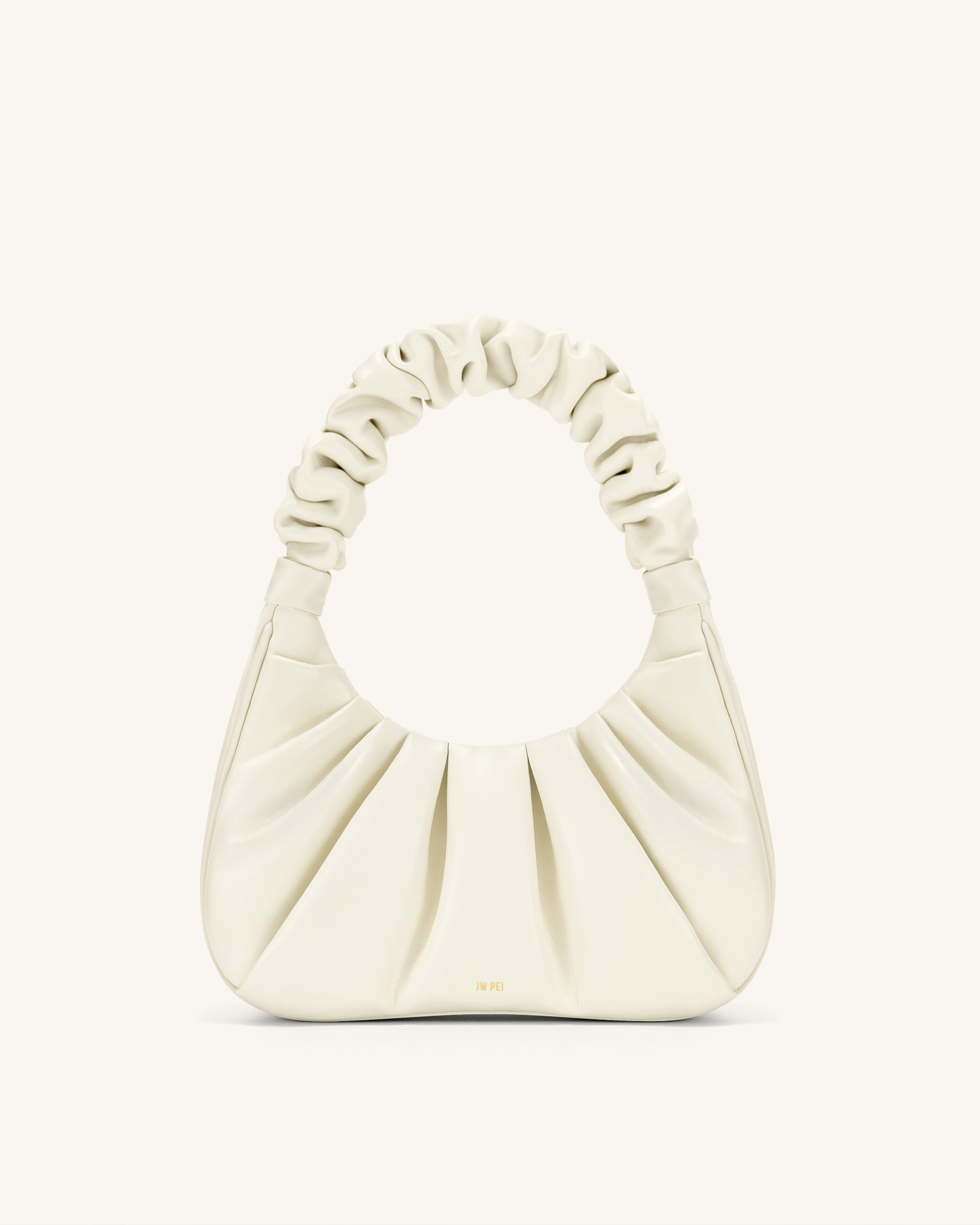 Gabbi Ruched Hobo Handbag - White