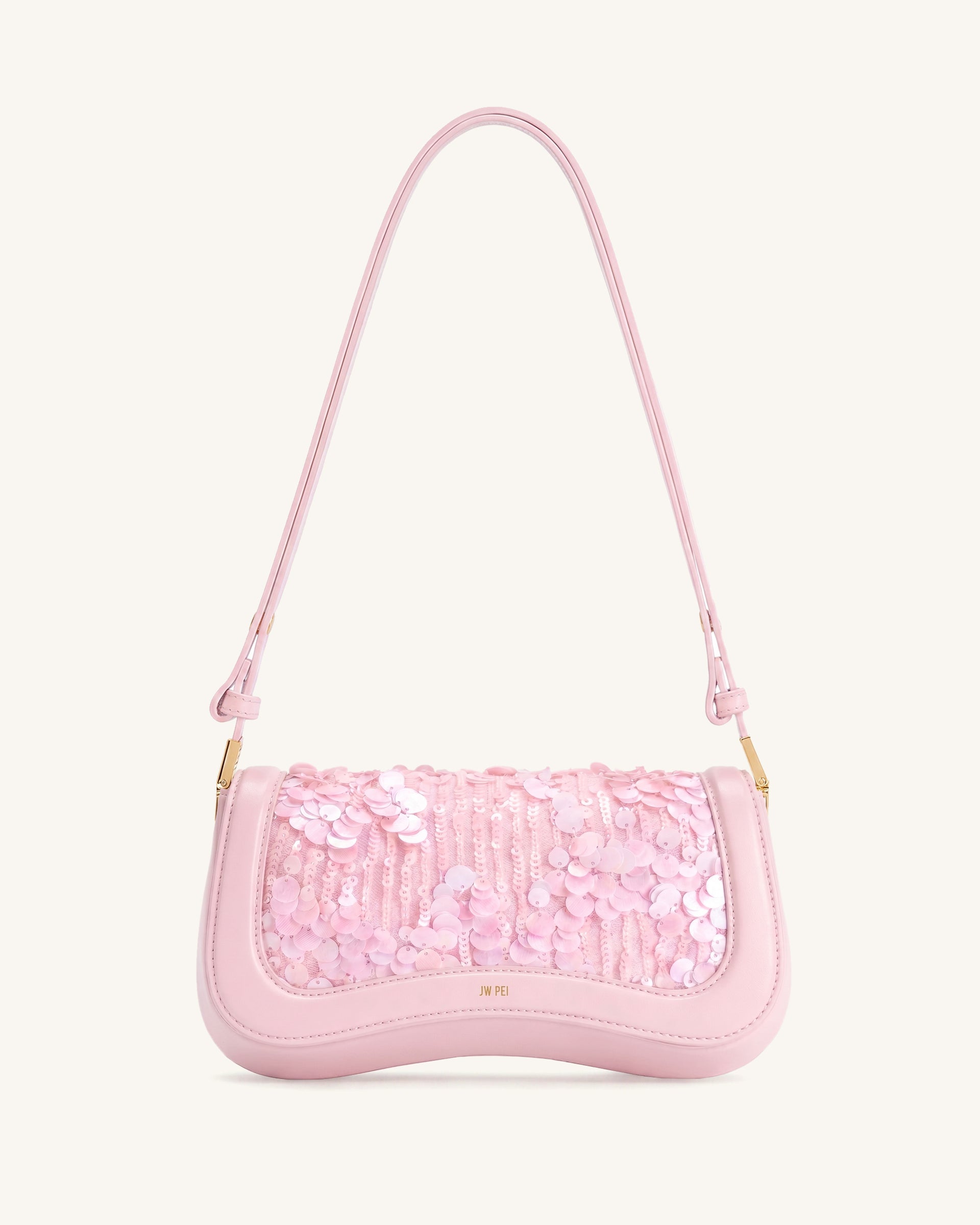 Joy Sequin Shoulder Bag - Rose Pink