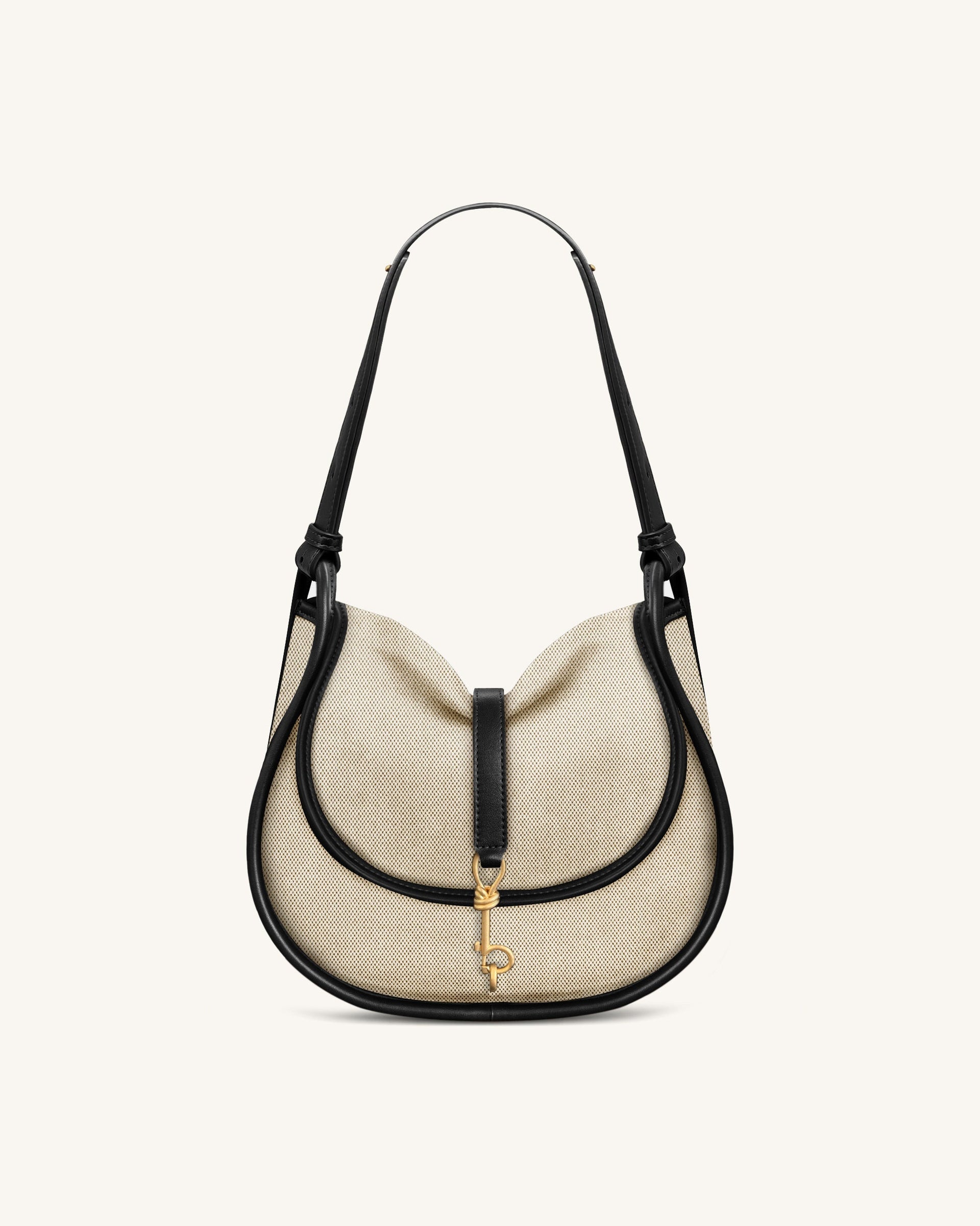 Arla Small Hobo Bag - Black Canvas