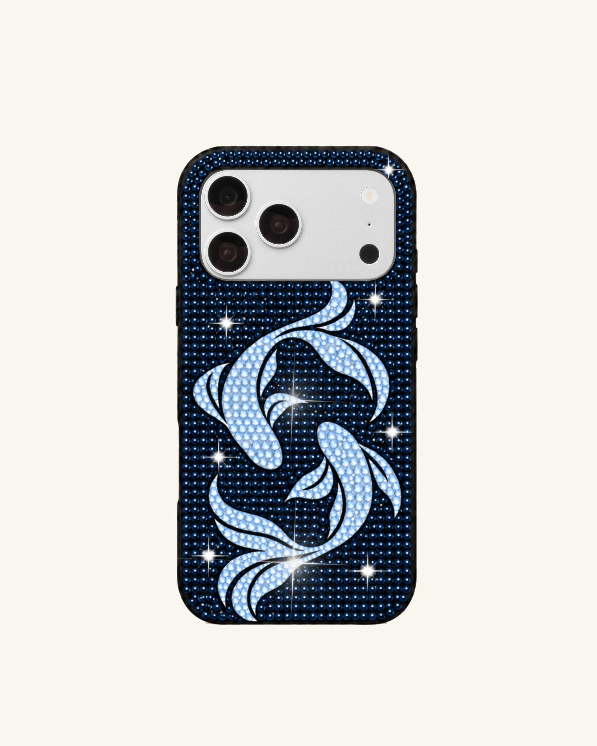 Crystal Koi Pattern Phone Case – Blue