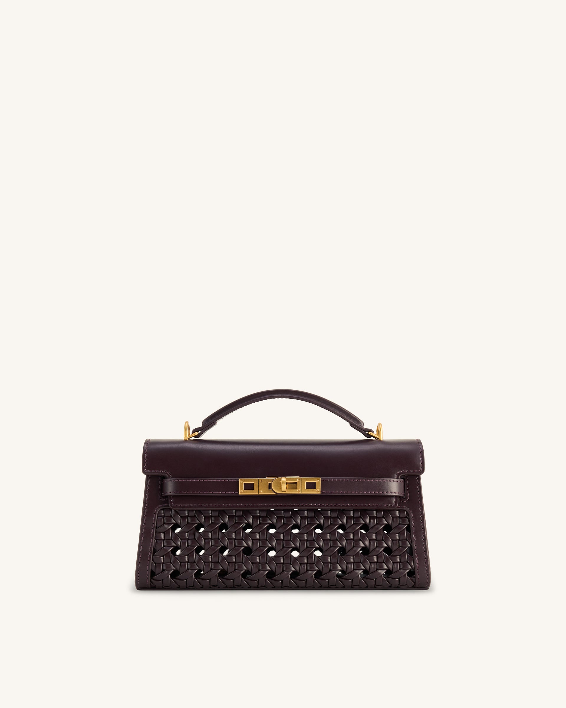 Noor Top Handle Bag - Dark Red