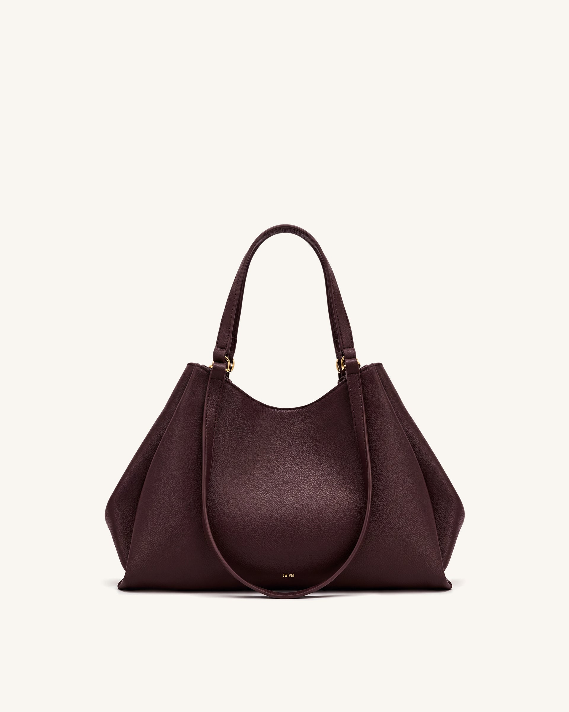 Virelia Double Handle Tote Bag - Deep Burgundy