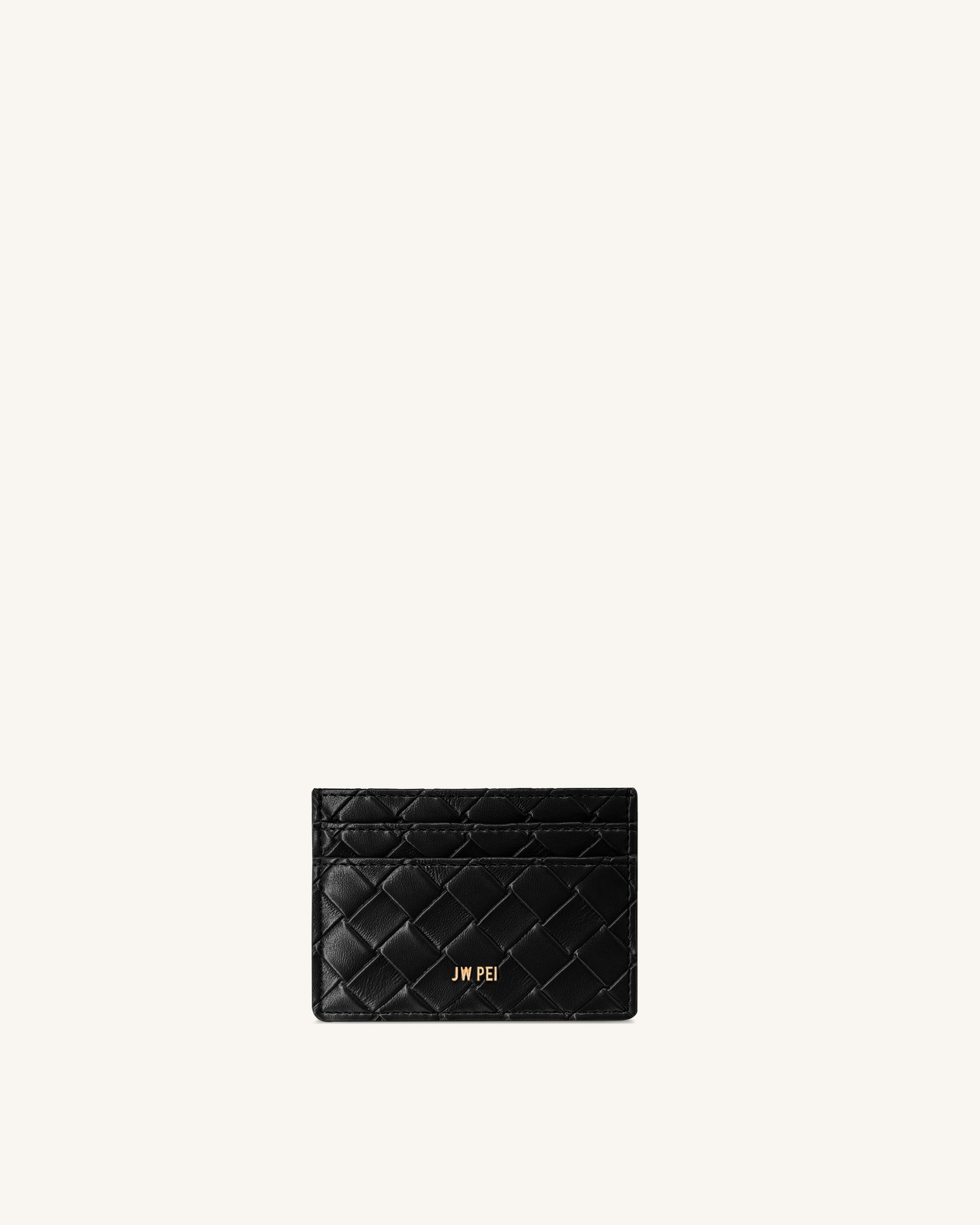 Woven Texture Card Holder - Black