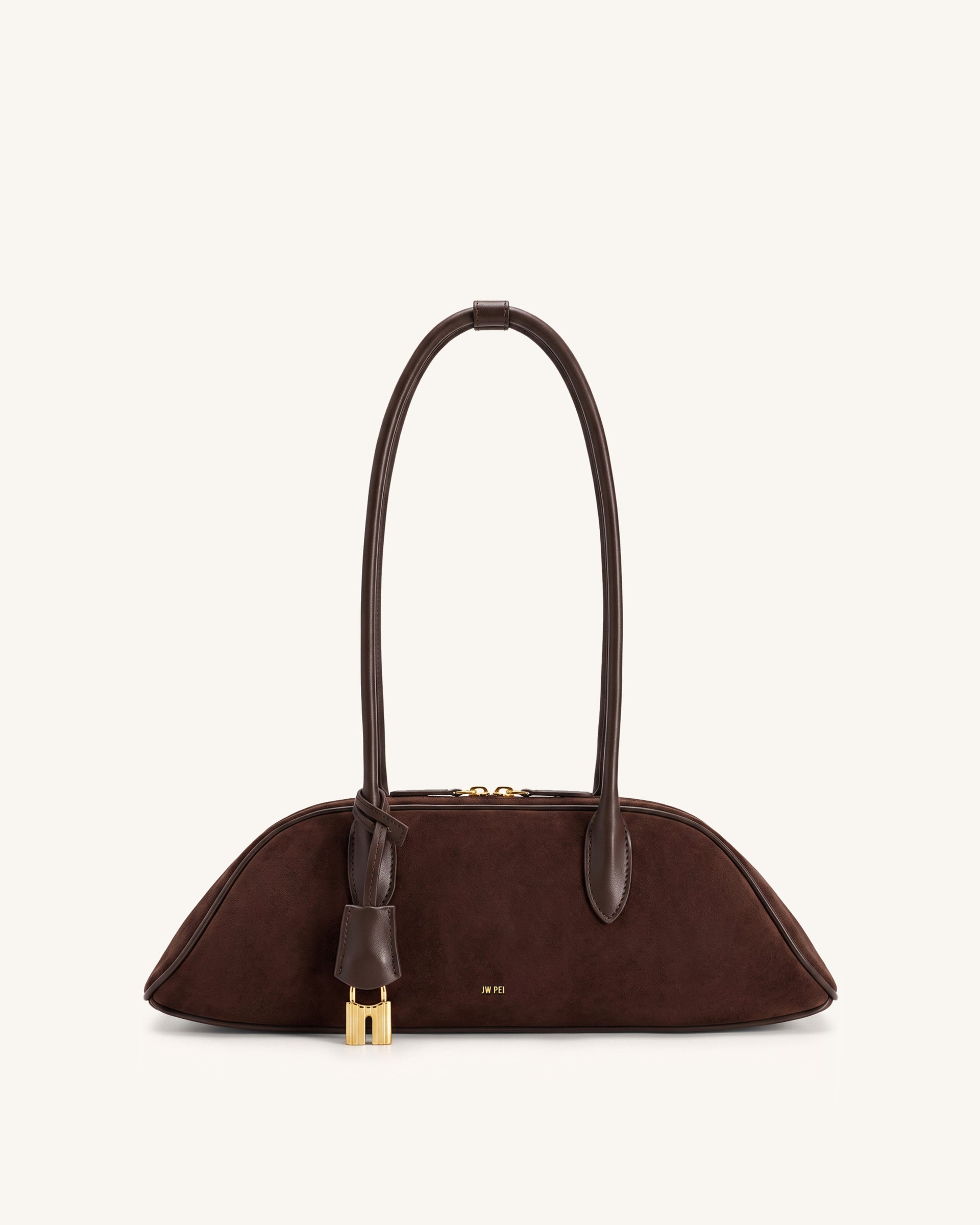 Zora Faux Suede Shoulder Bag - Coffee Brown
