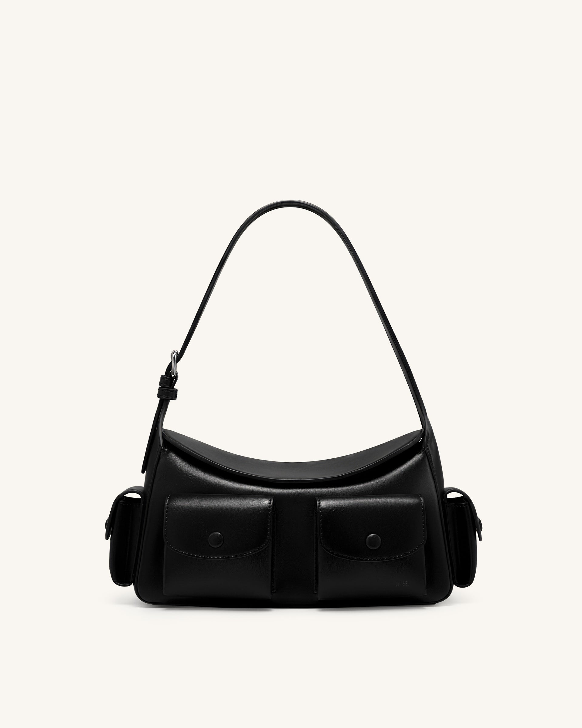Corinne Multi-Pocket Shoulder Bag - Black