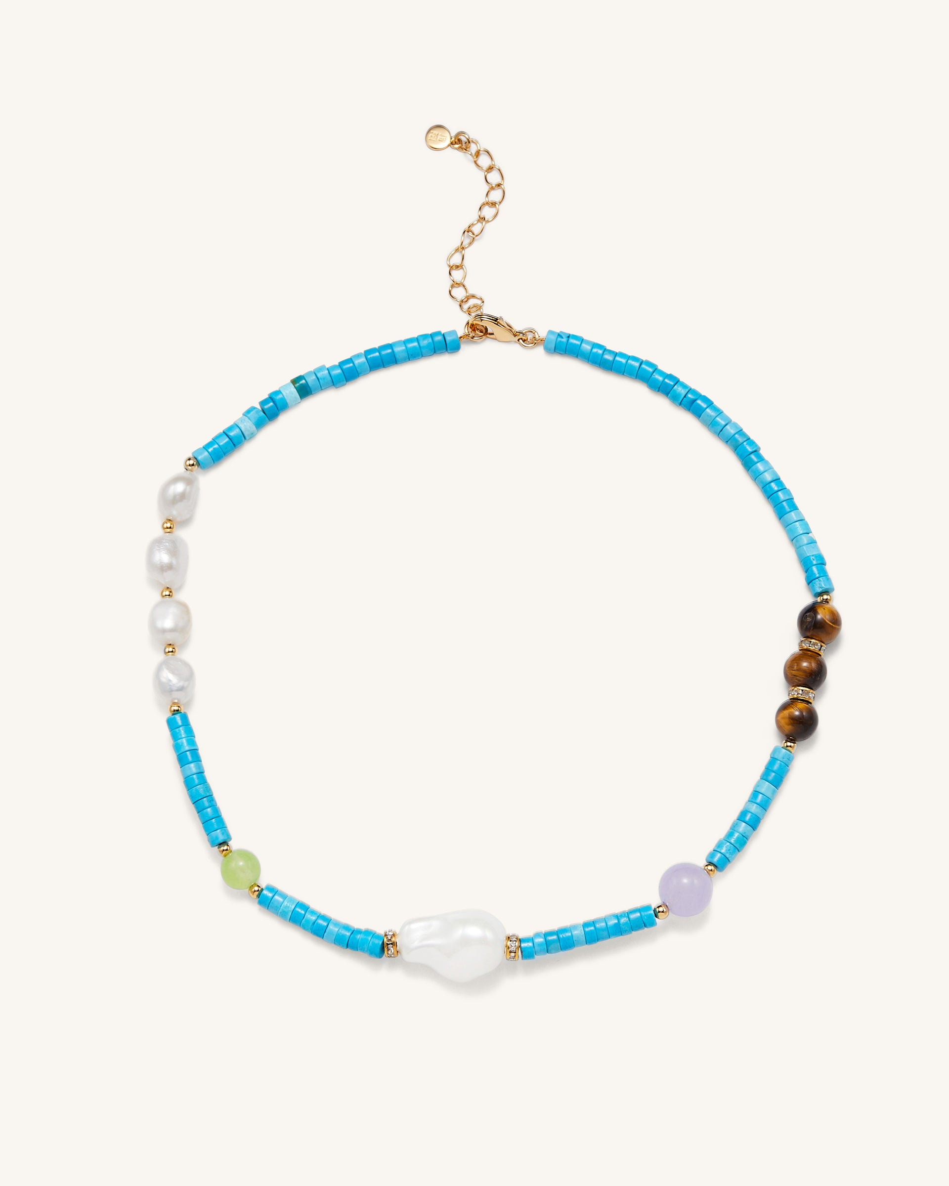 Turquoise Multi Beaded Necklace