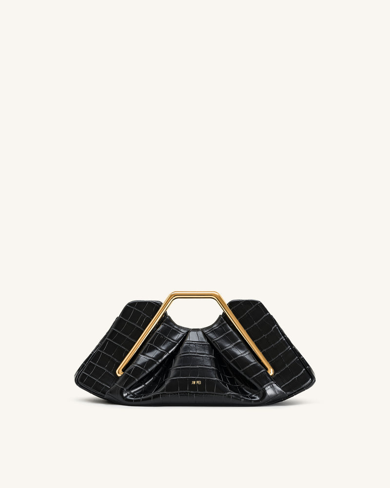 FAE Top Handle Crossbody - Ivory Croc