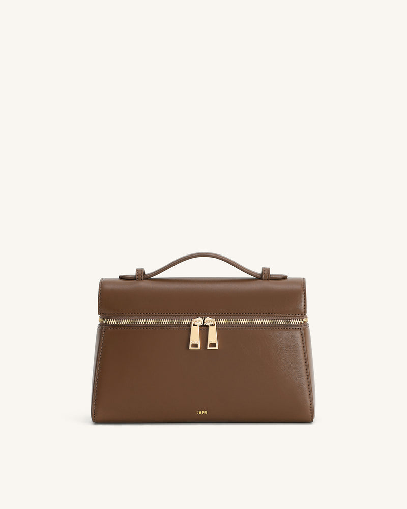 FAE Top Handle Crossbody - Nutella Croc